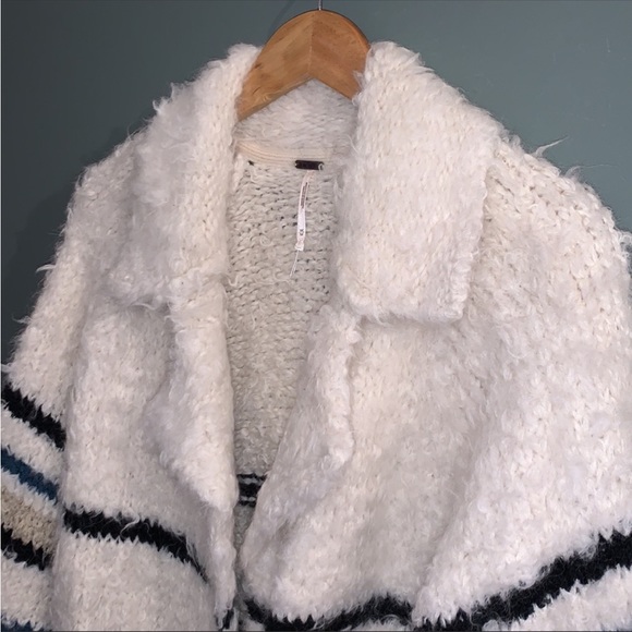 Free People Alpaca Wool Stripe Cardigan Sweater - Picture 3 of 9